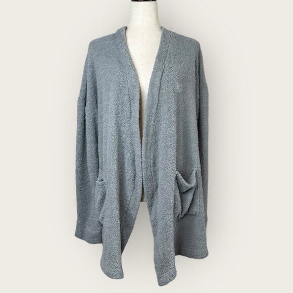 EUC | Laundry | Fleece Open Bath Robe | Gray | 1X - Picture 1 of 12